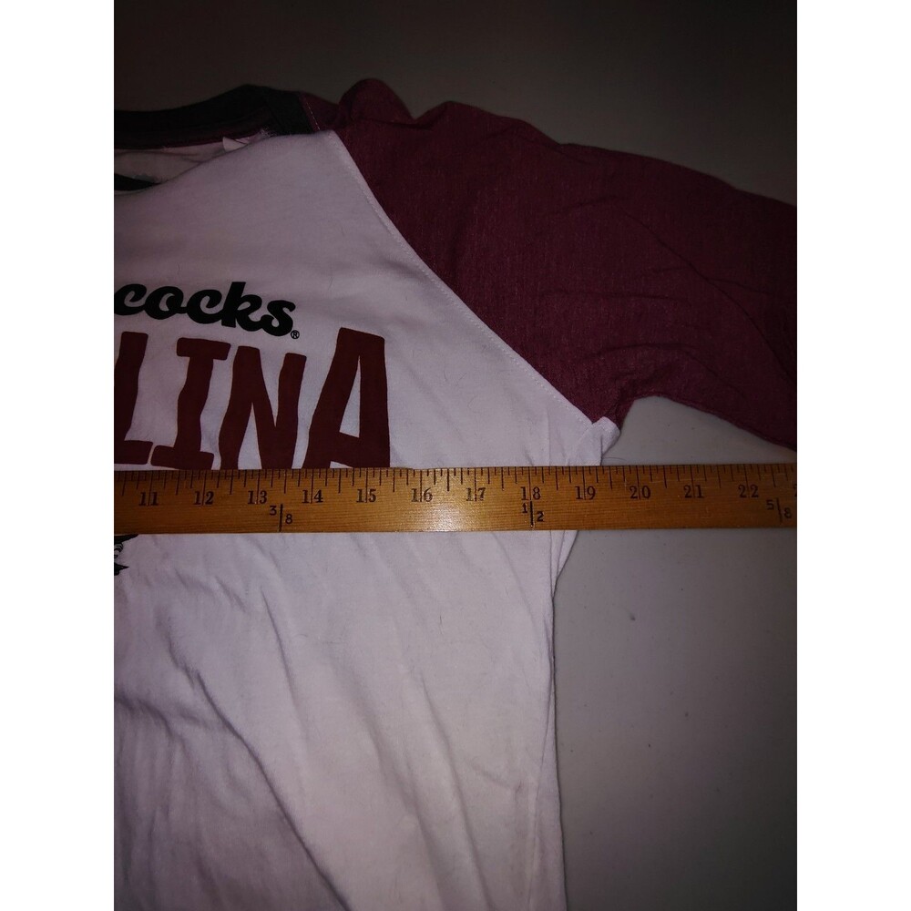 Three Square South Carolina Gamecocks Baseball Tee Shirt Raglan XL Burgundy... - Picture 8 of 11